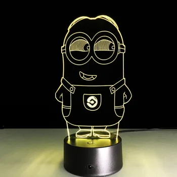 Minions 3D Acrylic Holograma Vision Stereo Light Luz De LED 7 Color Lampka Gradient Atmosphere Table Lamp Night Light For Kid
Minions 3D Acrylic Holograma Vision Stereo Light Luz De LED 7 Color Lampka Gradient Atmosphere Table Lamp Night Light For Kid