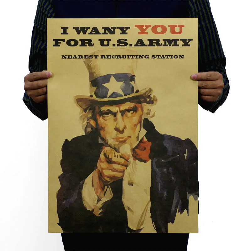 I Want You for U.S. Army Vintage Kraft Paper Poster Home Wall Decoration Art Supplies Magazines Retro Posters and Prints
I Want You for U.S. Army Vintage Kraft Paper Poster Home Wall Decoration Art Supplies Magazines Retro Posters and Prints