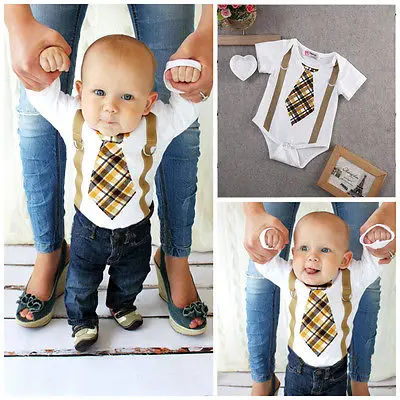 2016 Newborn Baby Boys Bodysuit 0-18M Newborn Toddle Kids Clothing Summer Short Sleeve Fake Tie Cute Bebes Bodysuits One Piece
2016 Newborn Baby Boys Bodysuit 0-18M Newborn Toddle Kids Clothing Summer Short Sleeve Fake Tie Cute Bebes Bodysuits One Piece