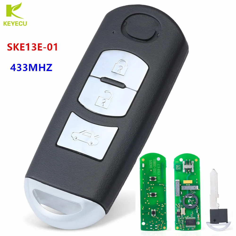 KEYECU Replacement Remote Key Fob 3 Button 433Mhz for Mazda 3 6 2014-2017 +Uncut Blade SKE13E-01 CMIIT ID: 2011DJ5486
KEYECU Replacement Remote Key Fob 3 Button 433Mhz for Mazda 3 6 2014-2017 +Uncut Blade SKE13E-01 CMIIT ID: 2011DJ5486