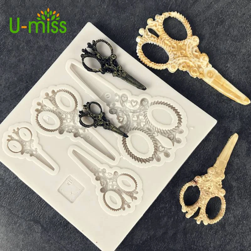 DIY Retro Scissors Fondant Cake Silicone Mold Chocolate Mold Pastry Tool Gumpaste Cake Mold for Baking Tools
DIY Retro Scissors Fondant Cake Silicone Mold Chocolate Mold Pastry Tool Gumpaste Cake Mold for Baking Tools