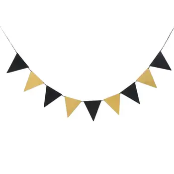 1 Pc Triangle Banner Decorative Black and Gold Pull Flag Party Bunting Photo Prop for Graduation Party Wedding Birthday Party
1 Pc Triangle Banner Decorative Black and Gold Pull Flag Party Bunting Photo Prop for Graduation Party Wedding Birthday Party