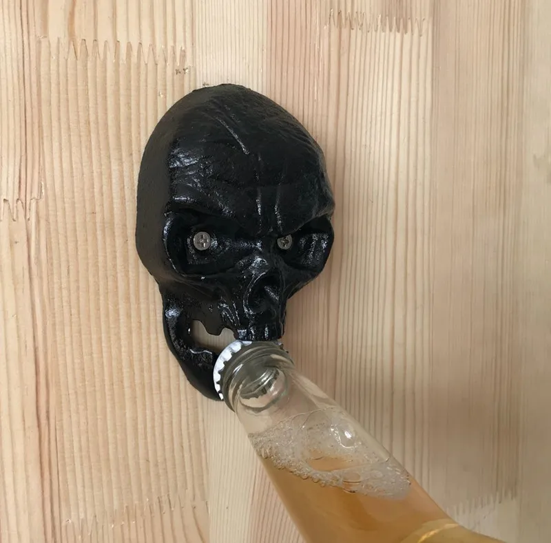 Vintage Wall Mounted Skull Shaped Beer Opener Bottle Opener with 2pcs Screw Cast Iron Wine Opener for Kitchen Gadget Bar Tools
Vintage Wall Mounted Skull Shaped Beer Opener Bottle Opener with 2pcs Screw Cast Iron Wine Opener for Kitchen Gadget Bar Tools