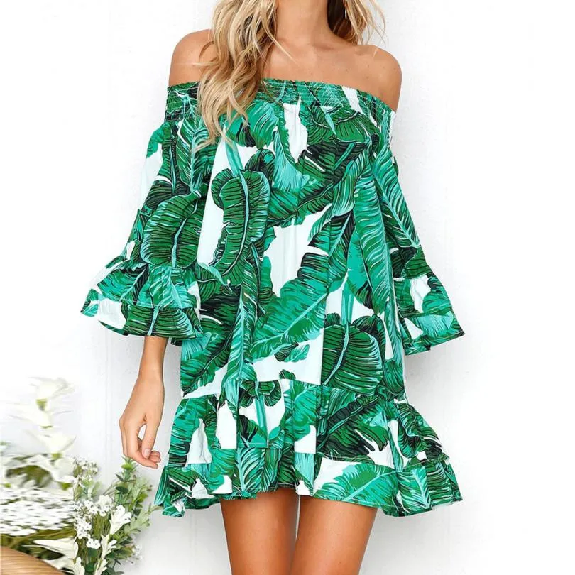 Leaves Printing Off Shoulder Half Sleeve Dress Women Butterfly Sleeve Sexy Princess Mini Dress Vestidos De Festa Curto
Leaves Printing Off Shoulder Half Sleeve Dress Women Butterfly Sleeve Sexy Princess Mini Dress Vestidos De Festa Curto