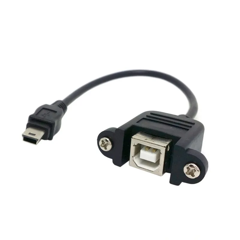 Mini USB2.0 Male to USB2.0 B Printer female with screws for Panel Mount 0.2m black color
Mini USB2.0 Male to USB2.0 B Printer female with screws for Panel Mount 0.2m black color