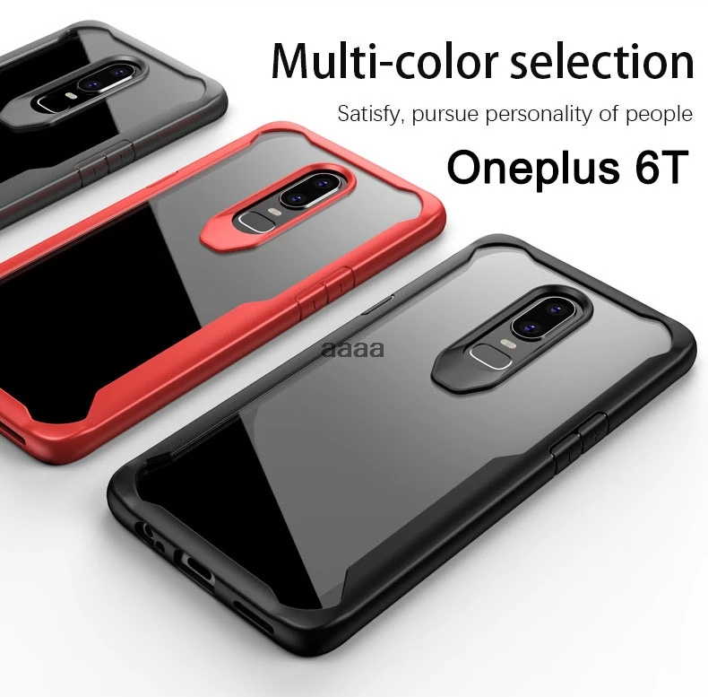 Anti-knock Soft TPU Case For Oneplus 6T Luxury Clear Back Phone Cover For OnePlus6T A6013 Silicone Shockproof Slim Shell Cover