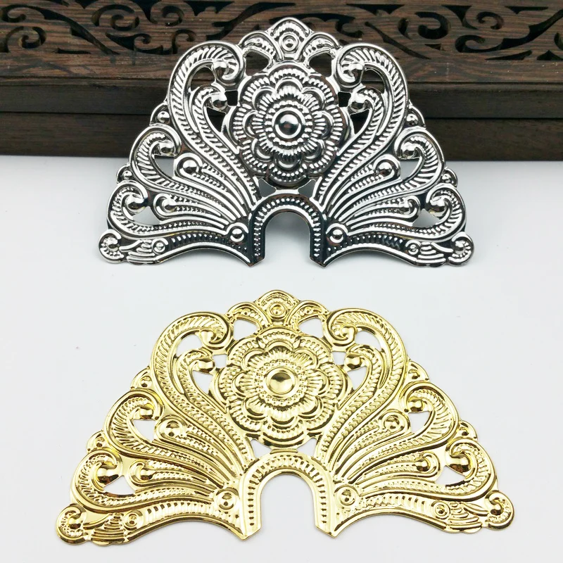 5pcs 58x90mm Filigree Flower Wraps Metal Charms For Embellishment Scrapbook DIY Jewelry Craft
5pcs 58x90mm Filigree Flower Wraps Metal Charms For Embellishment Scrapbook DIY Jewelry Craft