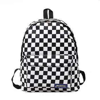 Backpack Black And White Plaid Printed Retro Bag Nylon Backpack Men And Women Couple Backpack Student Campus Wind
Backpack Black And White Plaid Printed Retro Bag Nylon Backpack Men And Women Couple Backpack Student Campus Wind