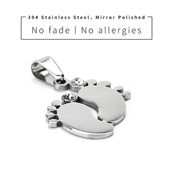 100% Stainless Steel Baby Foot Pendant Baby Feet Charm With Birthstone Blank Metal Tag Personalize High Polished Wholesale 50pcs
100% Stainless Steel Baby Foot Pendant Baby Feet Charm With Birthstone Blank Metal Tag Personalize High Polished Wholesale 50pcs