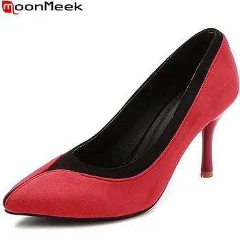 MoonMeek 2020 fashion spring autumn new arrival pointed toe shallow elegant pumps women shoes flock thin heel high heels shoes
MoonMeek 2020 fashion spring autumn new arrival pointed toe shallow elegant pumps women shoes flock thin heel high heels shoes