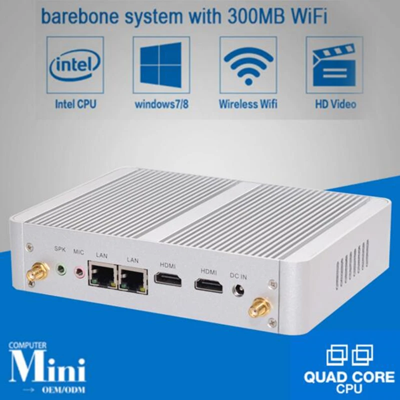 Eglobal Nuc Fanless Mini PC Windows 10 AES-NI pfSense OpenVPN Soft Router Computer Intel N3150 Quad Core 2.08GHz 2*Lans 2*HDMI
Eglobal Nuc Fanless Mini PC Windows 10 AES-NI pfSense OpenVPN Soft Router Computer Intel N3150 Quad Core 2.08GHz 2*Lans 2*HDMI