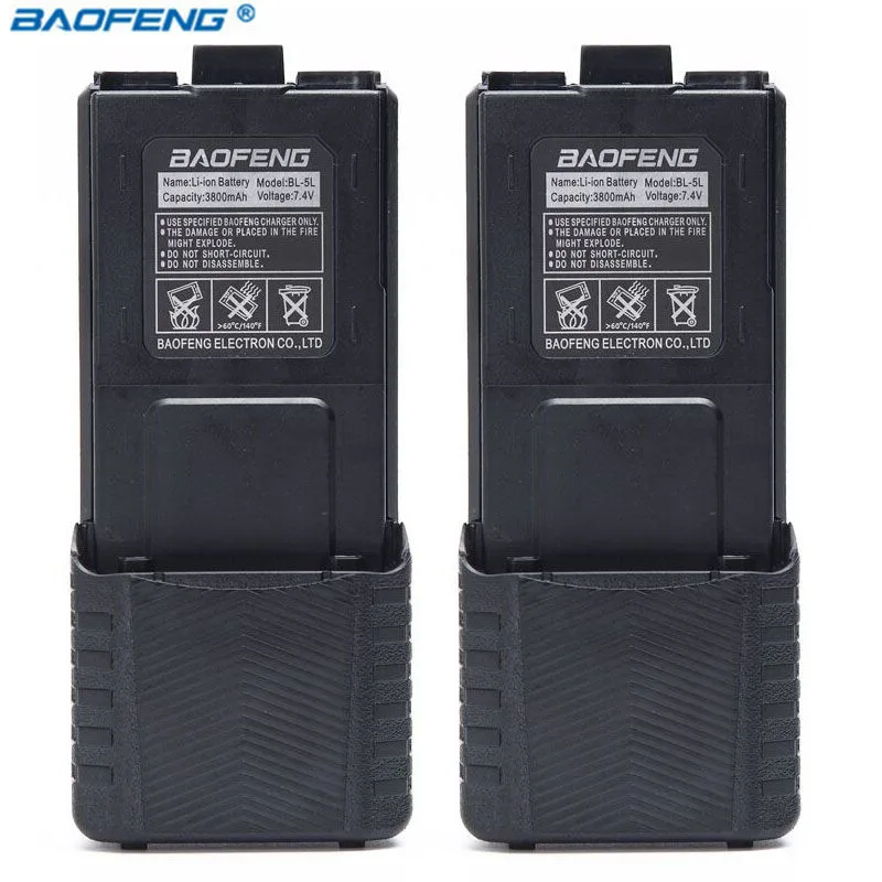2Pcs Original BAOFENG UV-5R 7.4V 3800mAh Li-ion Battery For baofeng Walkie Talkie UV5R BF-F8 uv5r uv-5re uv5re Two Way Radio
2Pcs Original BAOFENG UV-5R 7.4V 3800mAh Li-ion Battery For baofeng Walkie Talkie UV5R BF-F8 uv5r uv-5re uv5re Two Way Radio