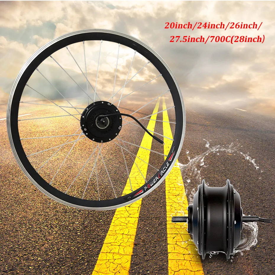 Top 20" 24" 26" 700C(28") Electric Bike Kit for 36V 500W Rear Motor Wheel ebike e bike Kit With Lithium Battery bicicleta electrica 2