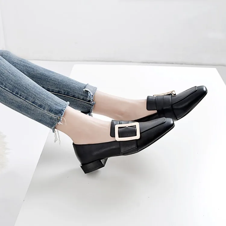 Big Size 9 10 11 12 ladies high heels women shoes woman pumps Square-headed heavy-heeled single shoes with metal buckles
Big Size 9 10 11 12 ladies high heels women shoes woman pumps Square-headed heavy-heeled single shoes with metal buckles