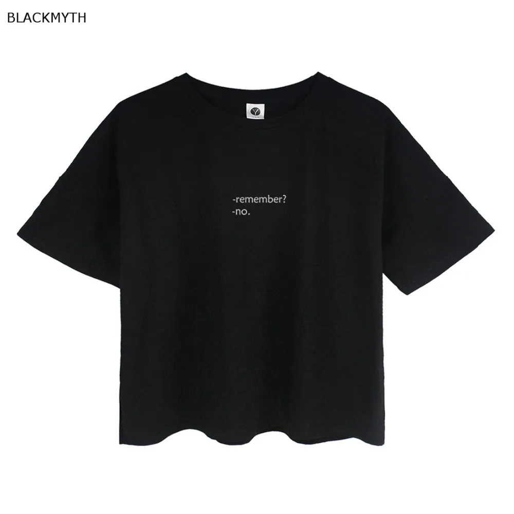 BLACKMYTH Summer style Ladies remember letter print top tee short Sleeve gray Crop Tops cropped for women t-shirts
BLACKMYTH Summer style Ladies remember letter print top tee short Sleeve gray Crop Tops cropped for women t-shirts