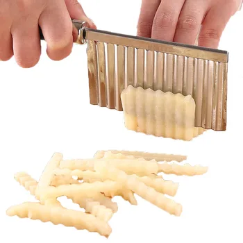 Stainless Steel Shredder Potato Knife Plastic Handle Cutter Vegetable Knife Mirror Polish Kitchen Tool French Fries Shredder2pcs
Stainless Steel Shredder Potato Knife Plastic Handle Cutter Vegetable Knife Mirror Polish Kitchen Tool French Fries Shredder2pcs
