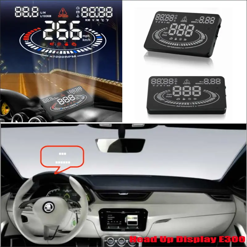 Для Skoda Superb Yeti/Skoda Fabia/Octavia 2010-2019 автомобиль OBD HUD Дисплей вождения Экран проектор