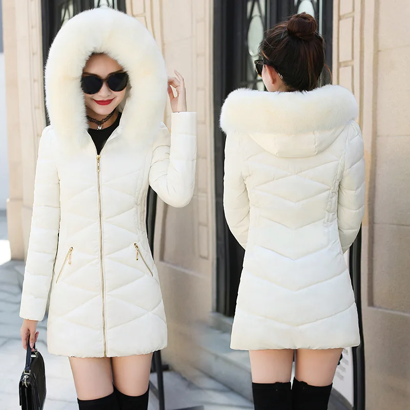 Winter New Cotton-padded Clothes Women Long Heavy Thick Jacket Snow Coat Big Hair Collar Hooded Loose Coat Female Parka Overcoat
Winter New Cotton-padded Clothes Women Long Heavy Thick Jacket Snow Coat Big Hair Collar Hooded Loose Coat Female Parka Overcoat