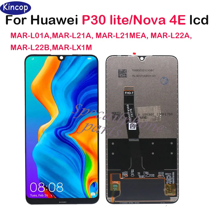 Original Lcd Screen for HUAWEI P30 lite lcd Nova 4E LCD MAR-L22A LX01A Display+Touch Screen with frame Digitizer Assembly
Original Lcd Screen for HUAWEI P30 lite lcd Nova 4E LCD MAR-L22A LX01A Display+Touch Screen with frame Digitizer Assembly
