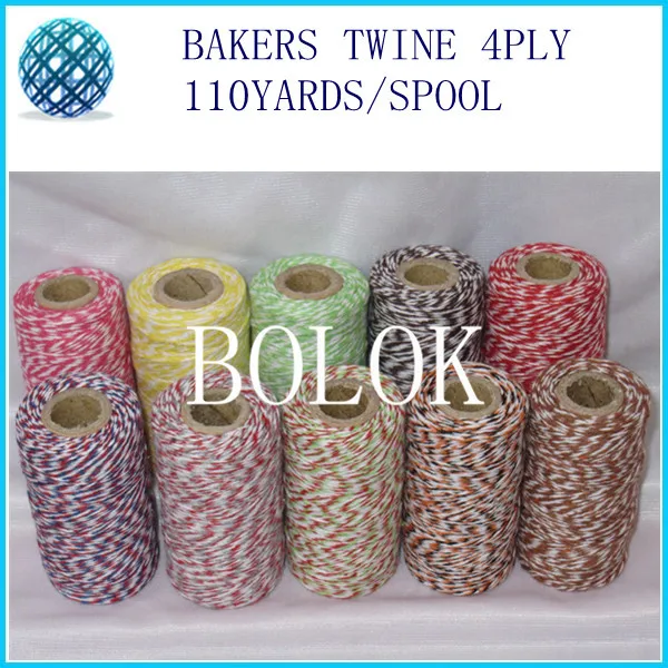 3pcs/lot total 300m thin Bakers twine (110Yards/spool) color cotton rope 22kinds color you can choose by free shipping
3pcs/lot total 300m thin Bakers twine (110Yards/spool) color cotton rope 22kinds color you can choose by free shipping