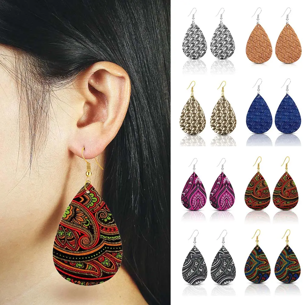 Women Earrings Water Drop PU Leather Ear Drop Earrings for Women Party Wedding KS-shipping
Women Earrings Water Drop PU Leather Ear Drop Earrings for Women Party Wedding KS-shipping