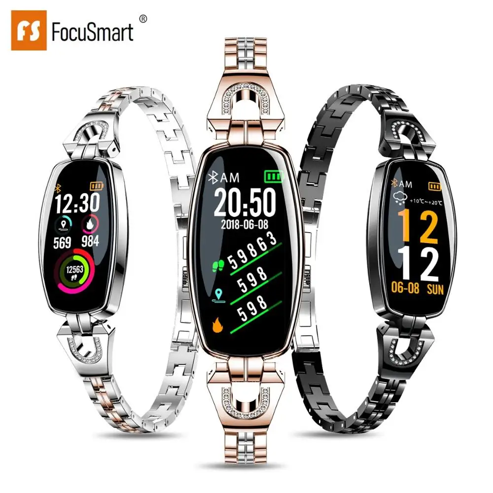 FocusSmart H8 Women Smart Bracelet Blood Pressure Heart Rate Monitor Fitness Tracker IP67 Waterproof Band Female Smart Watch
FocusSmart H8 Women Smart Bracelet Blood Pressure Heart Rate Monitor Fitness Tracker IP67 Waterproof Band Female Smart Watch