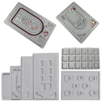 JAVRICK Flocked Bead Board Bracelet Beading Jewelry Organiser Tray Design DIY Craft Tool image
