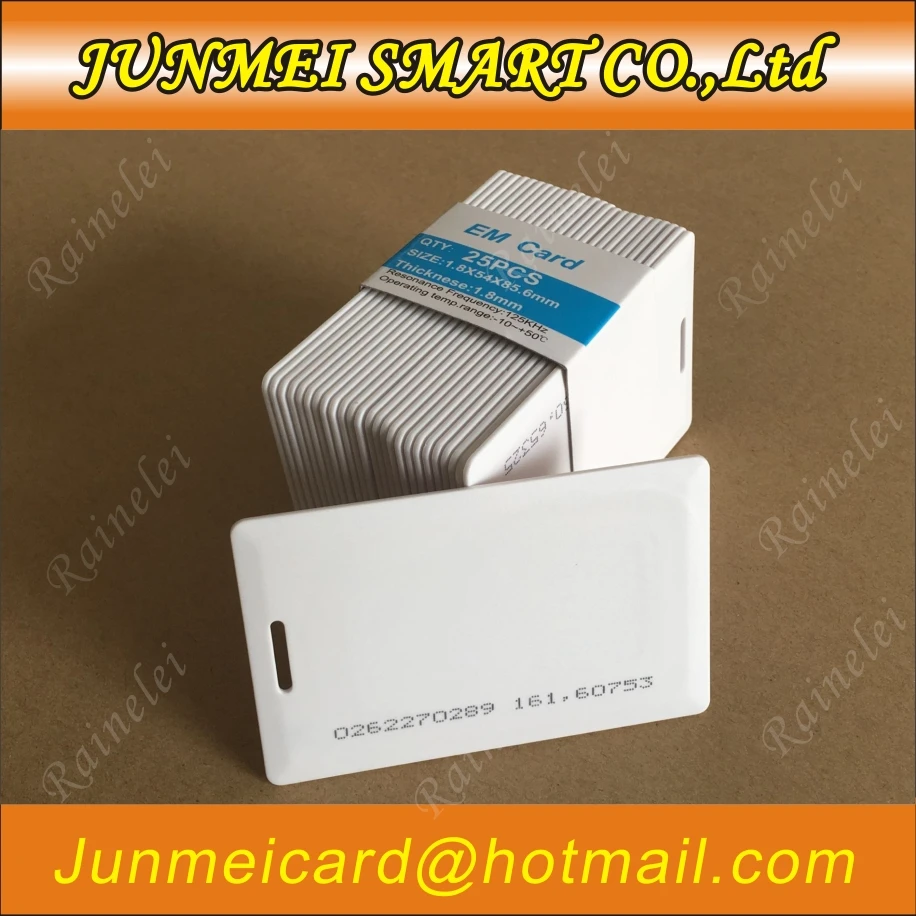 Long Range Proximity Card 125KHz RFID/EM 1.8mm Thickness Card with EM4200 chip Clamshell Card for door access control system
Long Range Proximity Card 125KHz RFID/EM 1.8mm Thickness Card with EM4200 chip Clamshell Card for door access control system
