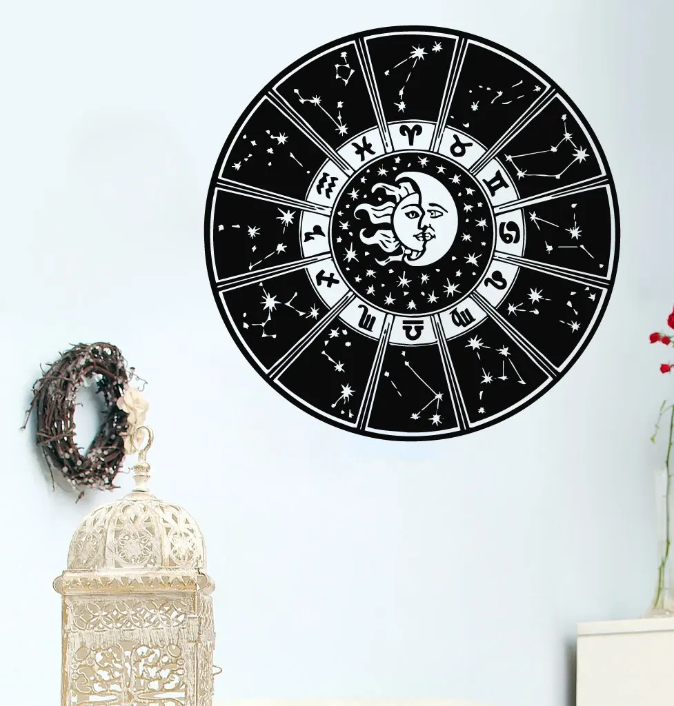 Art Design Moon And Sun Dual Zodiac Wall Mural Home Bedroom Decor Vinyl Star Nights Symbol Sunshine Wall Sticker Decals Wm-011
Art Design Moon And Sun Dual Zodiac Wall Mural Home Bedroom Decor Vinyl Star Nights Symbol Sunshine Wall Sticker Decals Wm-011