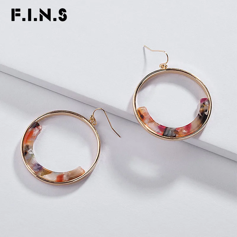 F.I.N.S Trendy Women's Earrings Round Acrylic Resin Dangle Earring Simple Circular Drop Earrings Geometry Tortoiseshell Acetate
F.I.N.S Trendy Women's Earrings Round Acrylic Resin Dangle Earring Simple Circular Drop Earrings Geometry Tortoiseshell Acetate