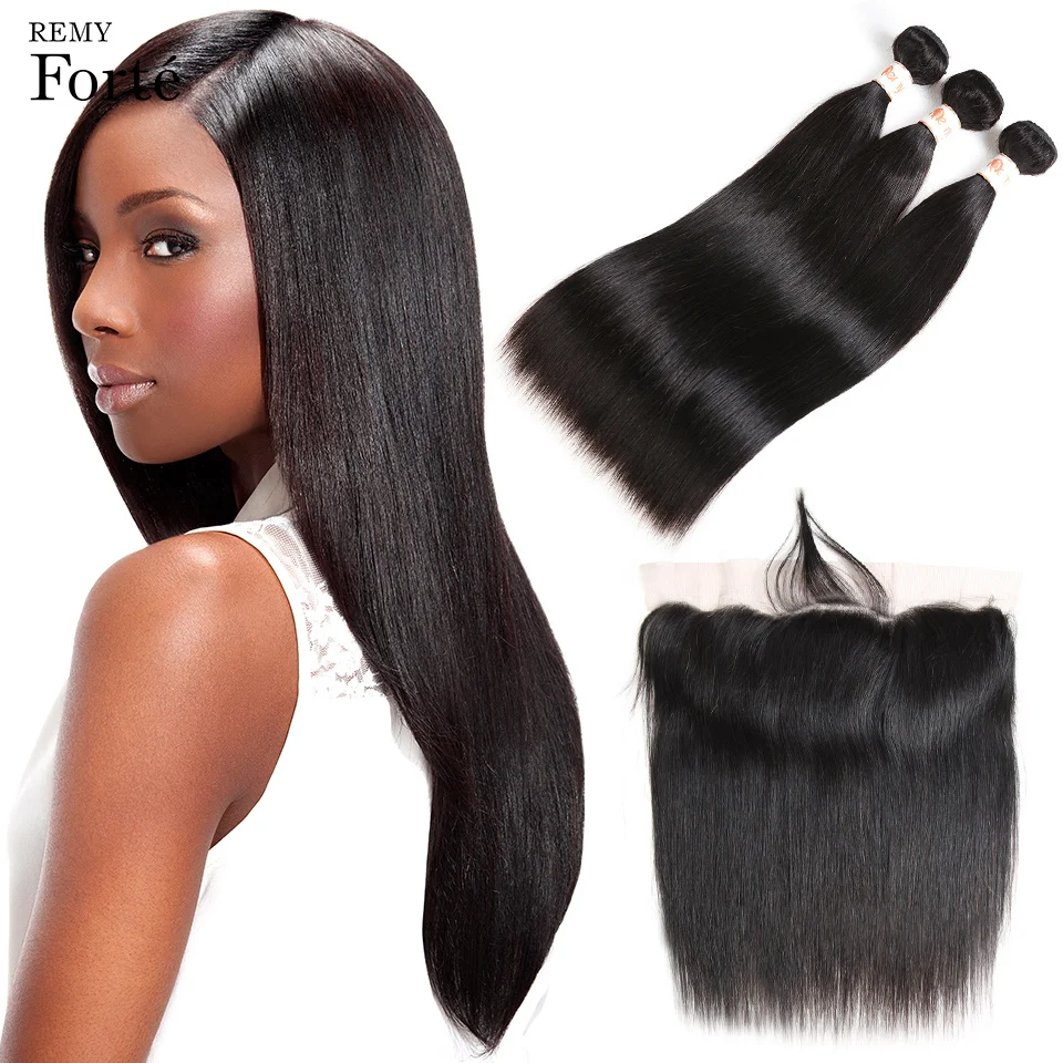 Remy Forte Brazilian Straight Hair 30 In Bundles With Closure