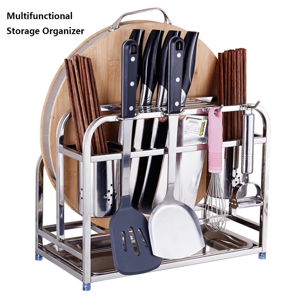Kitchen Utensils Rack Storage Holder 304 Stainless Steel Kitchen Storage Shelf Cutting Boards Knife Organizer Hooks Kitchen Tool
Kitchen Utensils Rack Storage Holder 304 Stainless Steel Kitchen Storage Shelf Cutting Boards Knife Organizer Hooks Kitchen Tool