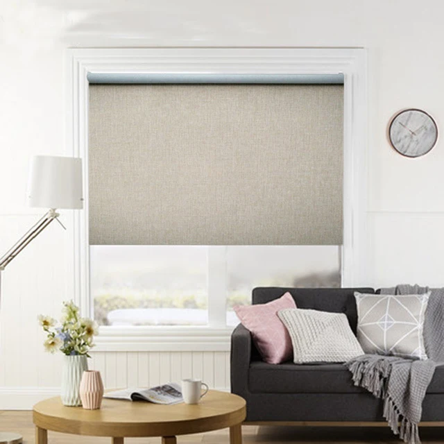 

free shipping and hot sale blackout linentte roller blinds curtain for window in living rooms made to size from china factory