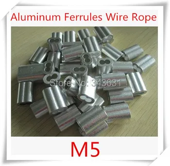 High Quality 100pcs/Lot M5 Diameter Aluminum Ferrules Wire Rope Aluminum Ferrules Crimping Sleeve
High Quality 100pcs/Lot M5 Diameter Aluminum Ferrules Wire Rope Aluminum Ferrules Crimping Sleeve