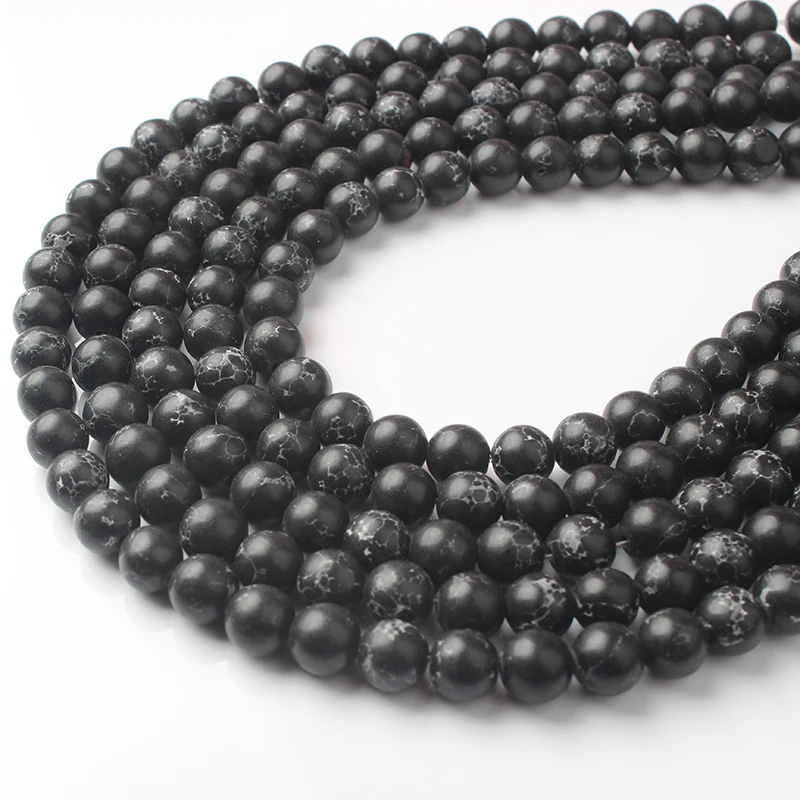 LanLi 8mm fashion natural Jewelry black turquoises Stones beads suitable for DIY women's bracelet necklace
LanLi 8mm fashion natural Jewelry black turquoises Stones beads suitable for DIY women's bracelet necklace