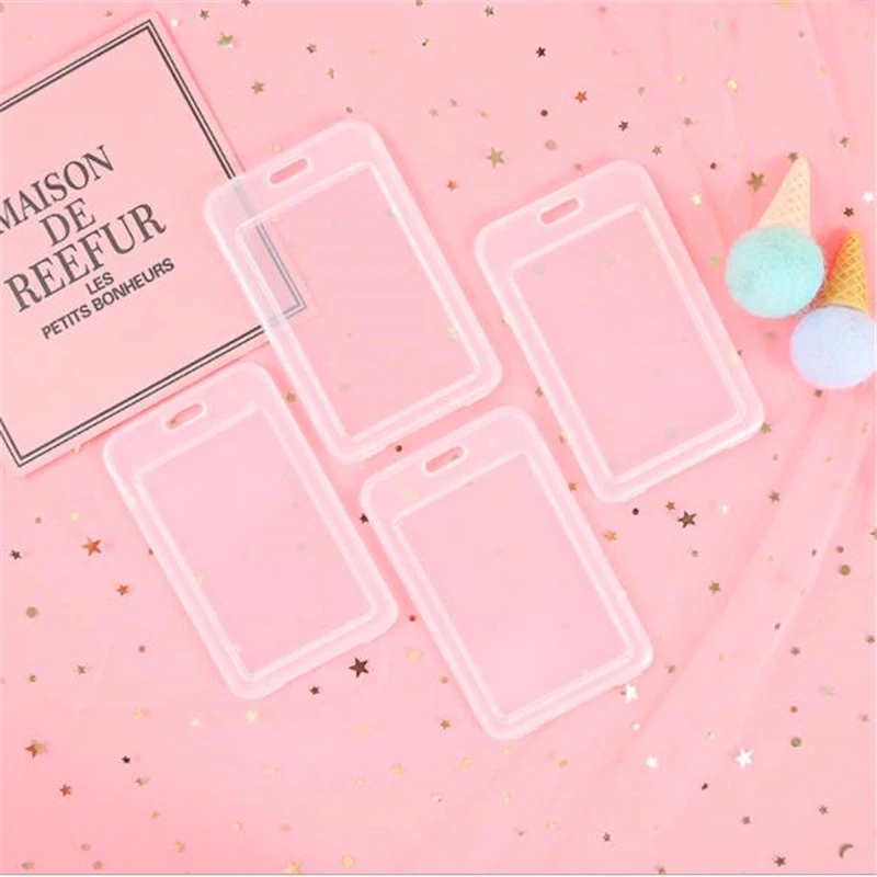 Transparent PVC ID Credit Card Badge Holder Protector Cover Storage Cover Pocket Bus Card Case Border Lanyard Holes
Transparent PVC ID Credit Card Badge Holder Protector Cover Storage Cover Pocket Bus Card Case Border Lanyard Holes