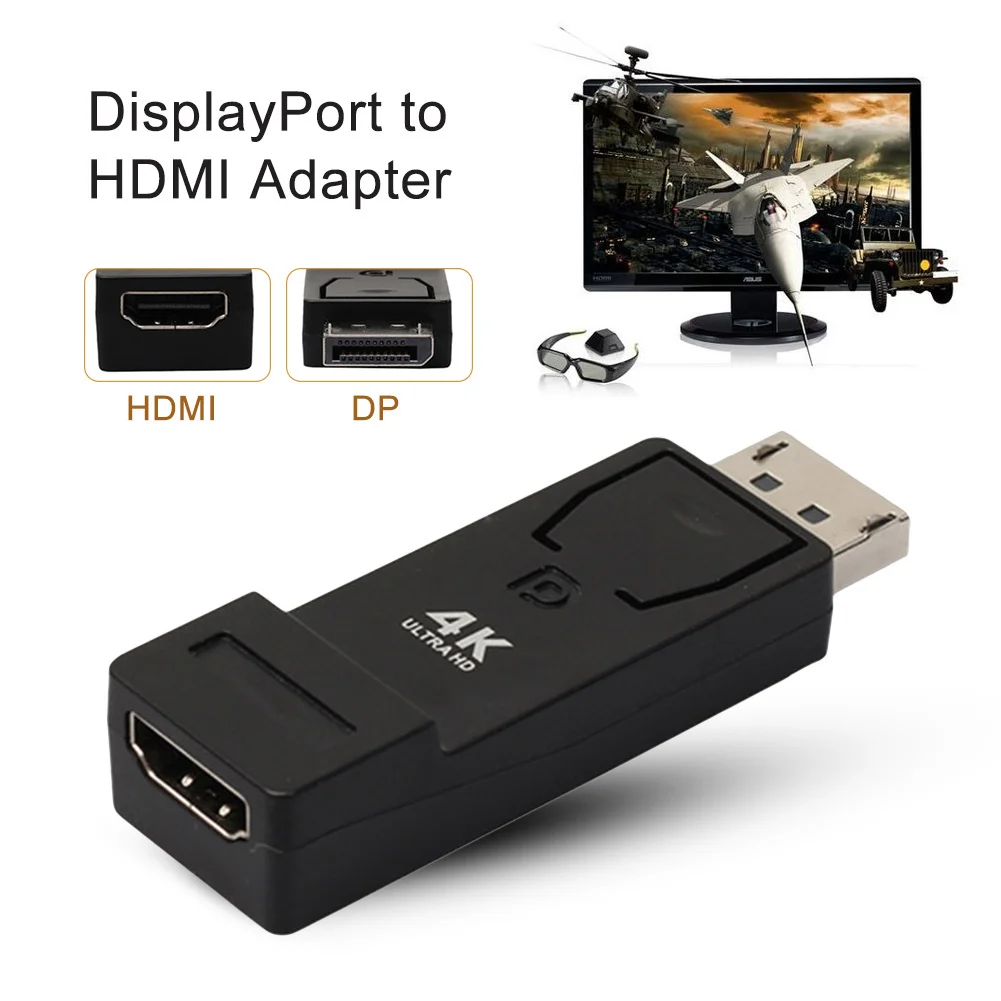 DisplayPort to HDMI Adapter 4K*2K DP Male to HDMI Female Converter Video Audio Cable Support 3D for Monitor Projector
DisplayPort to HDMI Adapter 4K*2K DP Male to HDMI Female Converter Video Audio Cable Support 3D for Monitor Projector