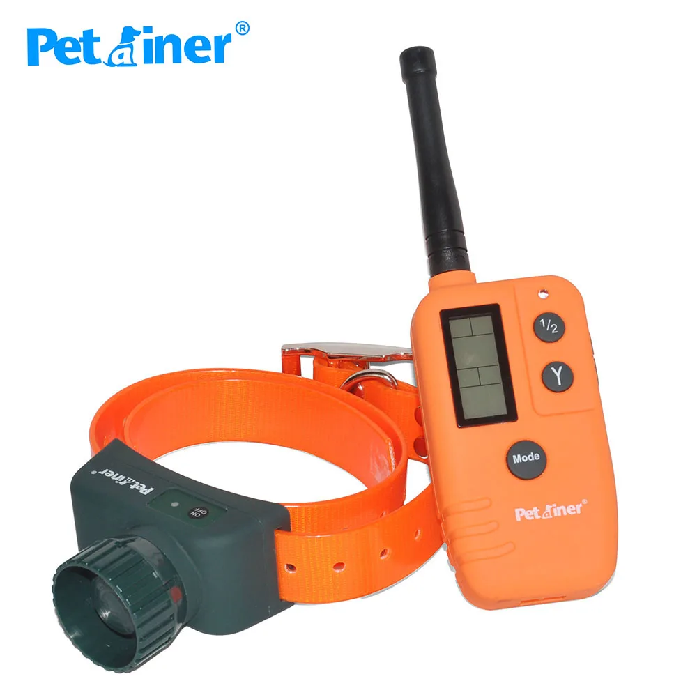 

Petrainer 910B 500M remote control Rechargeable and Waterproof Beeper Collar with Big LCD display