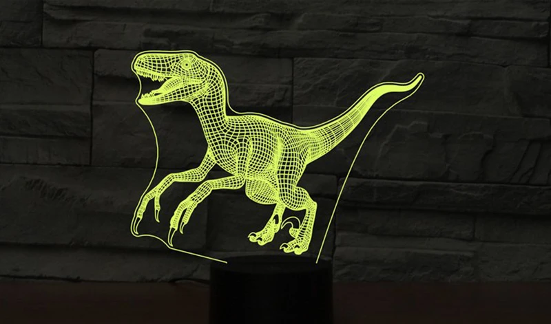 New dinosaur colorful 3D light touch visual light gradient LED light small night light
New dinosaur colorful 3D light touch visual light gradient LED light small night light