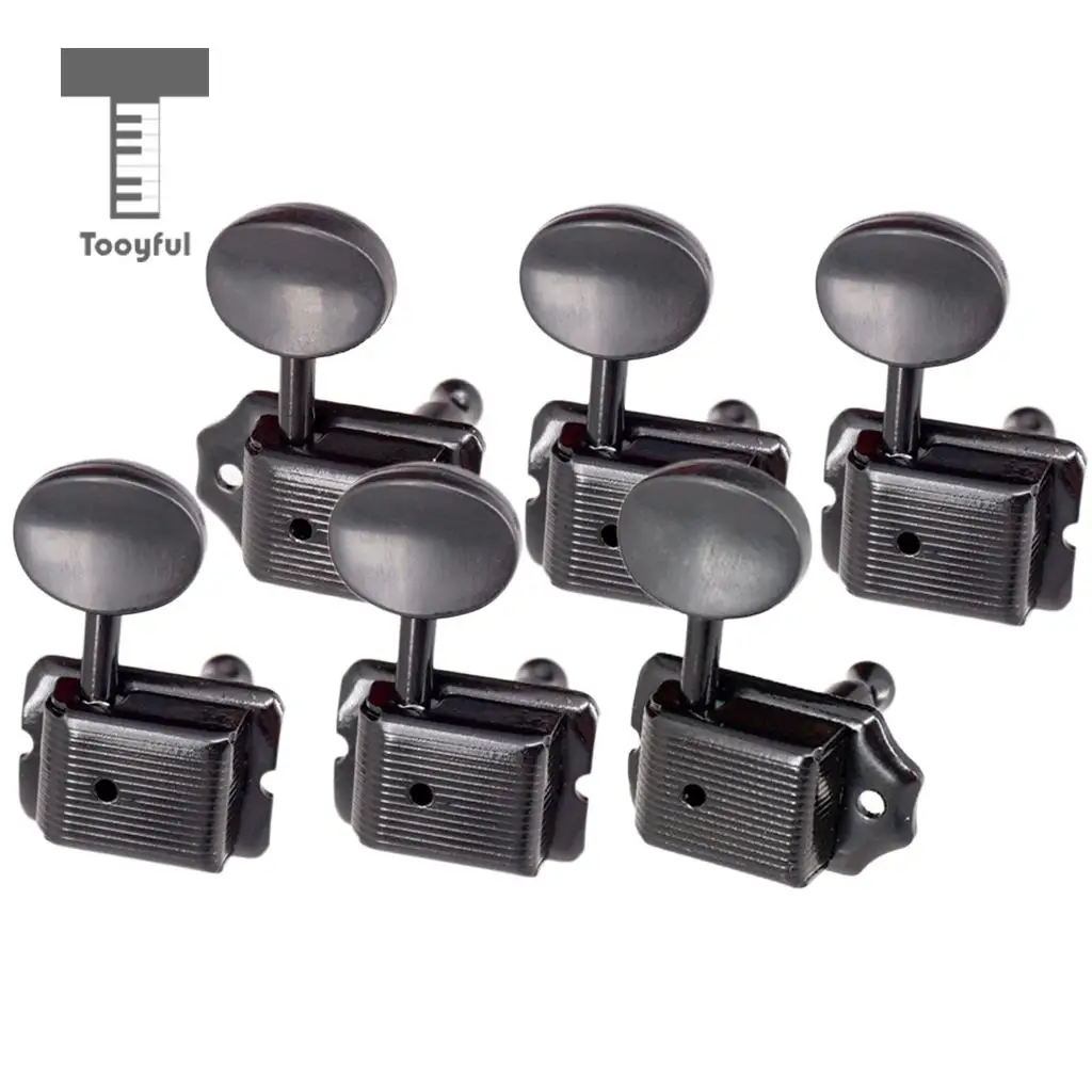 Tooyful 6R Oval Machine Heads Button String Tuning Peg Tuners for ST Sq Guitar Parts
Tooyful 6R Oval Machine Heads Button String Tuning Peg Tuners for ST Sq Guitar Parts