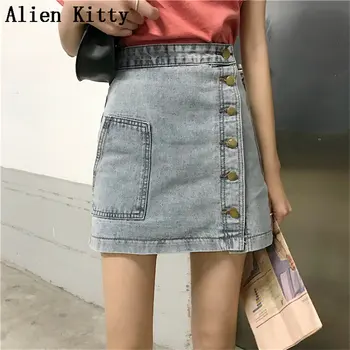 Alien Kitty Stylish Spring Women Slim High Waist 2019 Simple Plus Size Fresh High Quality A-line Denim Light Blue Mini Skirts
Alien Kitty Stylish Spring Women Slim High Waist 2019 Simple Plus Size Fresh High Quality A-line Denim Light Blue Mini Skirts