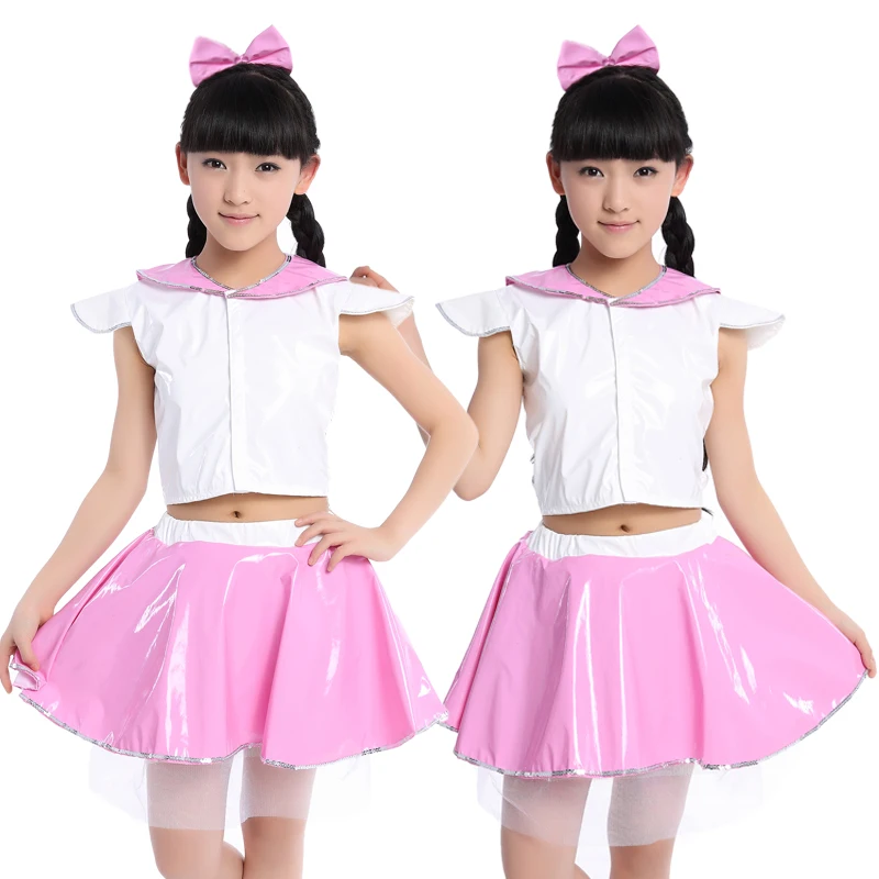 Children's Cheerleading Team Costume Girl Modern Dance Dress Kids PU Jazz Dance Costumes Hip Hop Dance Suit Sets Costume 18
Children's Cheerleading Team Costume Girl Modern Dance Dress Kids PU Jazz Dance Costumes Hip Hop Dance Suit Sets Costume 18