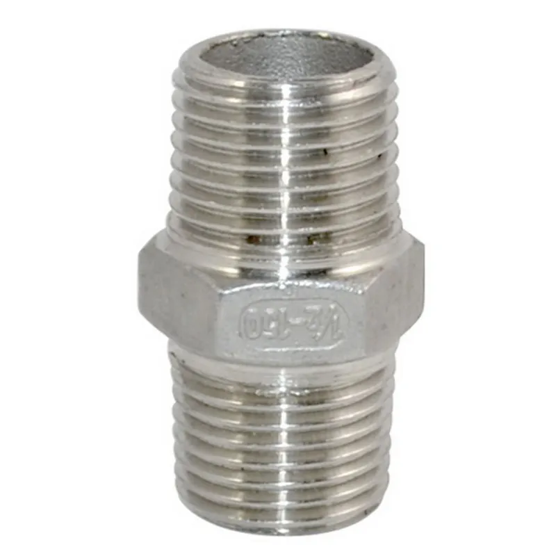 1/2" Male x Hex Nipple Stainless Steel 304 Threaded Pipe Fitting NPT SA532re P12 0.3
1/2" Male x Hex Nipple Stainless Steel 304 Threaded Pipe Fitting NPT SA532re P12 0.3