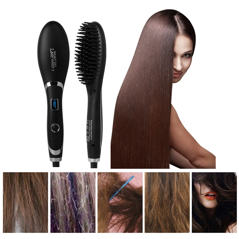 Portable Electric Ionic Hairbrush Negative ion Comb Hair Straightener Scalp Massage Anti-static Straight Hair Comb Hair Styling
Portable Electric Ionic Hairbrush Negative ion Comb Hair Straightener Scalp Massage Anti-static Straight Hair Comb Hair Styling