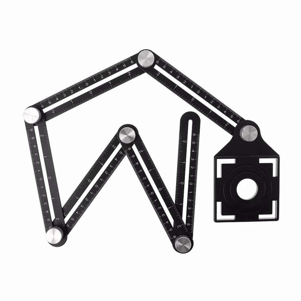 6 Folding Ruler Tile Hole Positioning Multi Template Angle Rulers w/ Drill Guide for Puncher Carpentry
6 Folding Ruler Tile Hole Positioning Multi Template Angle Rulers w/ Drill Guide for Puncher Carpentry