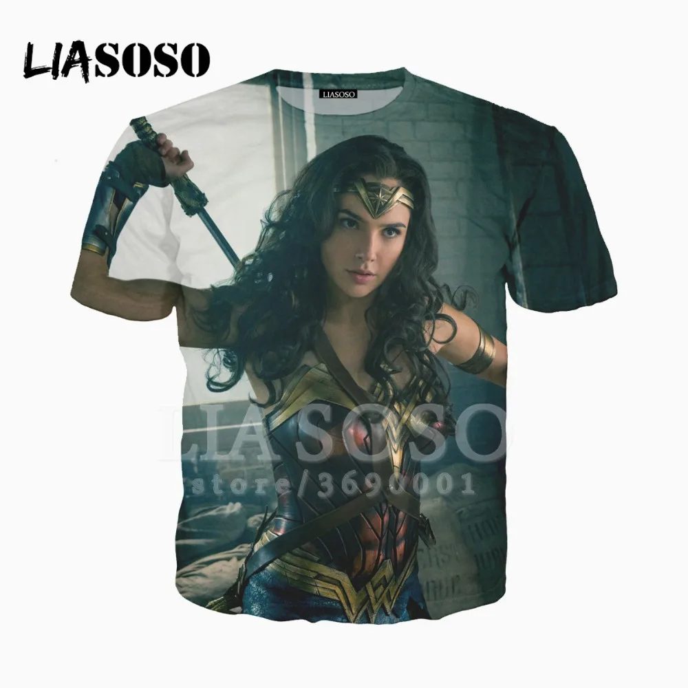 LIASOSO 3D Print Unisex Movie Wonder Woman SuperHero Sexy Girl O-neck Tshirt Summer T-shirt Casual Hip Hop youth Top X1727
LIASOSO 3D Print Unisex Movie Wonder Woman SuperHero Sexy Girl O-neck Tshirt Summer T-shirt Casual Hip Hop youth Top X1727