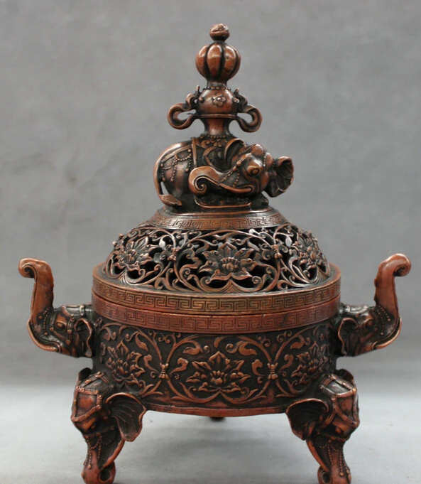 Fast shipping USPS to USA S1368 11" Tibet Bronze Buddhist Elephant Head Statue Flower Incense Burner Censer
Fast shipping USPS to USA S1368 11" Tibet Bronze Buddhist Elephant Head Statue Flower Incense Burner Censer