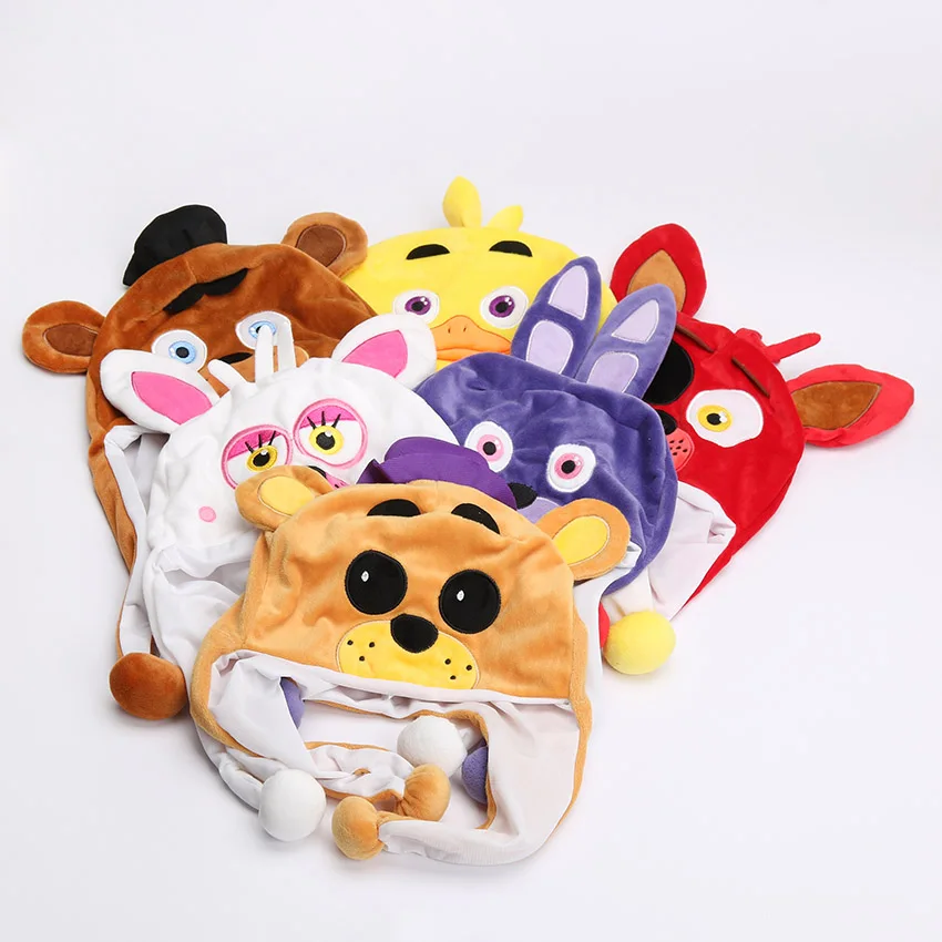 FNAF Five Nights At Freddy's Plush Toy Freddy Fazbear Foxy Bonnie Chica Beanie Hat Winter Ear Protector Cap Warm Fluffy Earflap
FNAF Five Nights At Freddy's Plush Toy Freddy Fazbear Foxy Bonnie Chica Beanie Hat Winter Ear Protector Cap Warm Fluffy Earflap