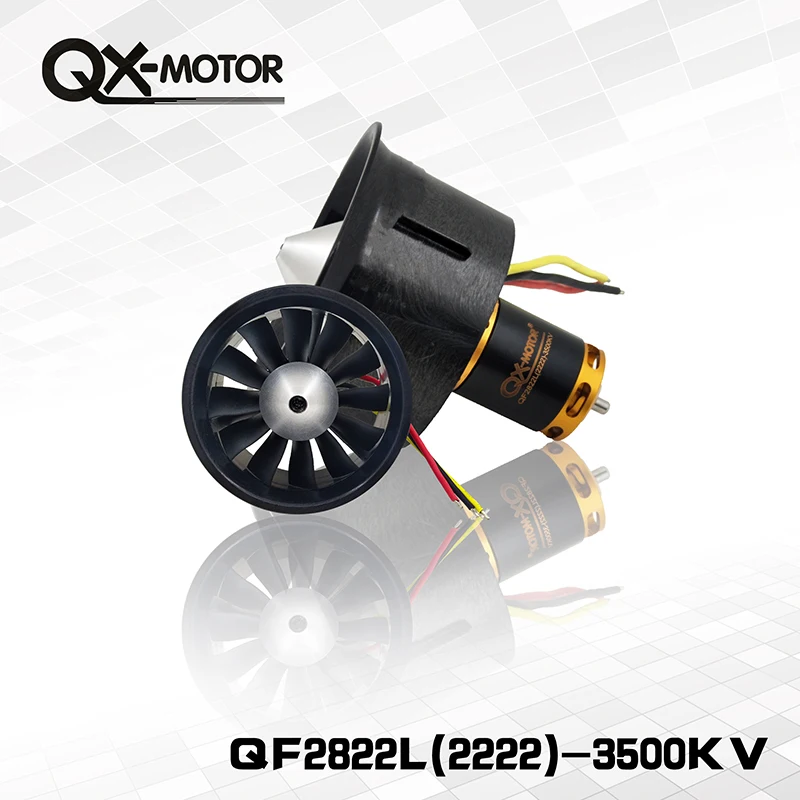 QX-Motor 64mm Ventilador canalizado de 12 palas con motor sin escobill QX-Motor 64mm Ventilador canalizado de 12 palas con motor sin escobill