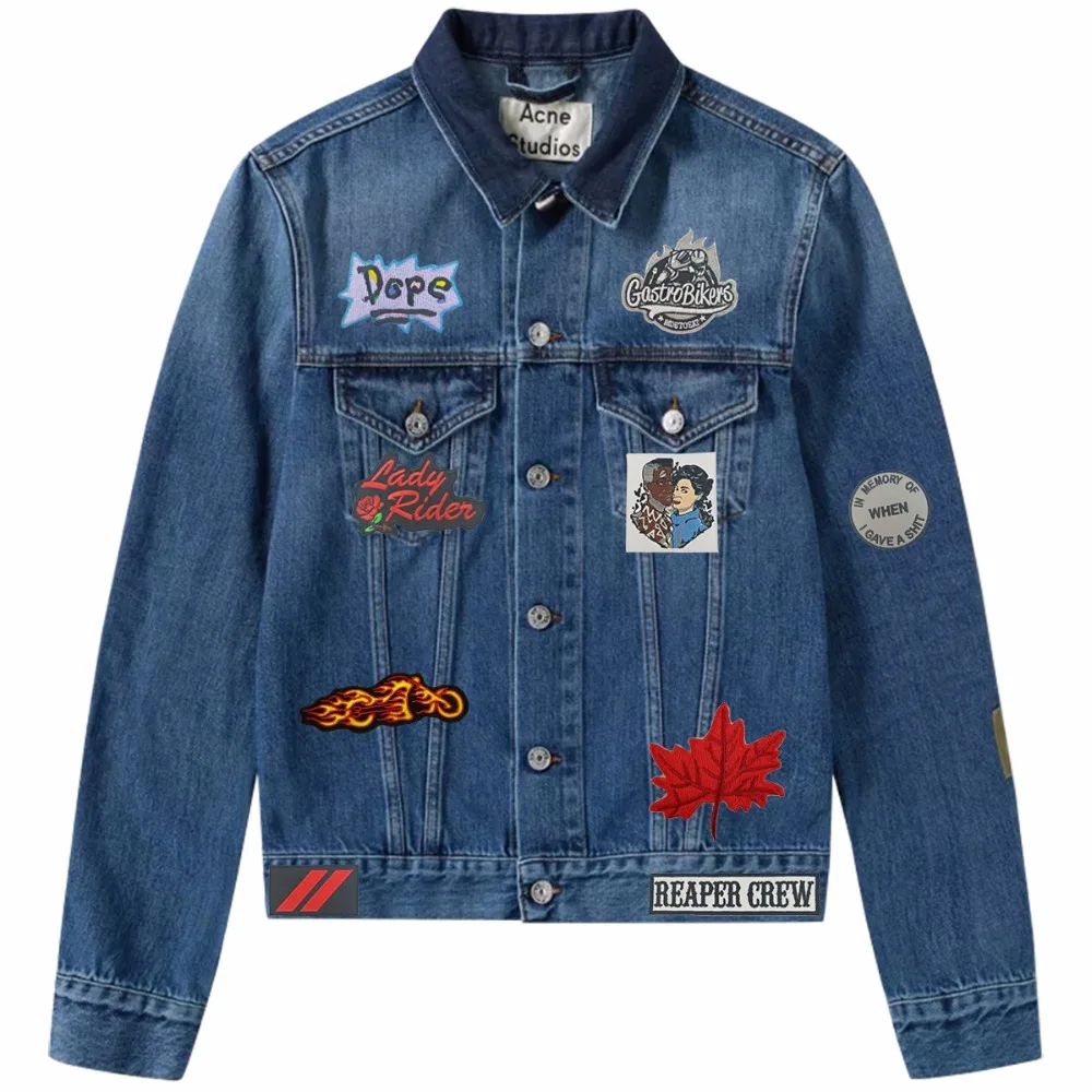 G008 Cheapest Fire Motor Embroidery Iron On Vest Patch Sew On Any Garment Leather Rider Emblem 4 Wholesale Price Patch Free Shipping (5)